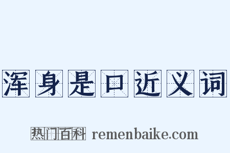 浑身是口近义词是什么意思的图片